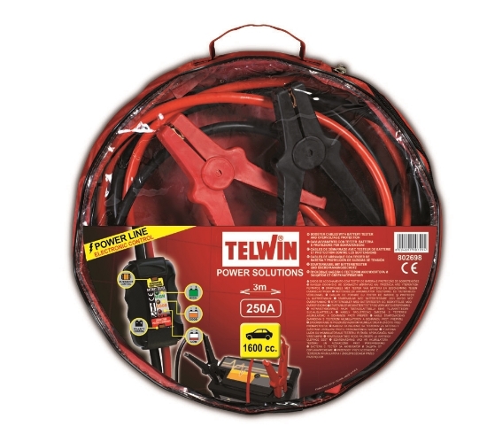 Obrázek Startovací kabely 250 A s testerem Telwin